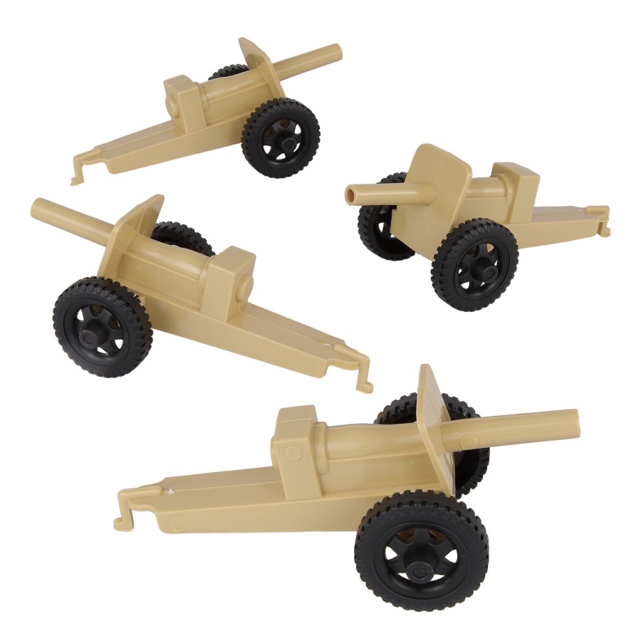 Era Tim Mee | Timmee M3 Artillery-Tan 4Pc Plastic Army Men Cannon Playset-Made In Usa