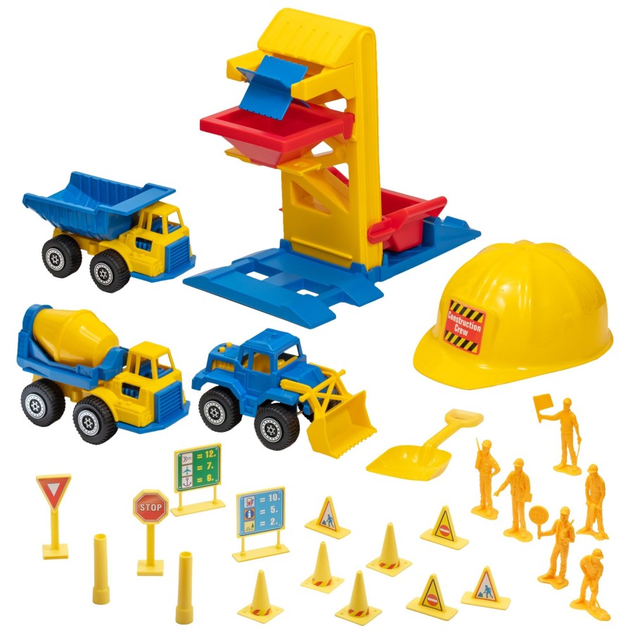 Product Line Tim Mee | Timmee Sand & Gravel Construction Playset-Trucks Figures Sandbox & Accessories