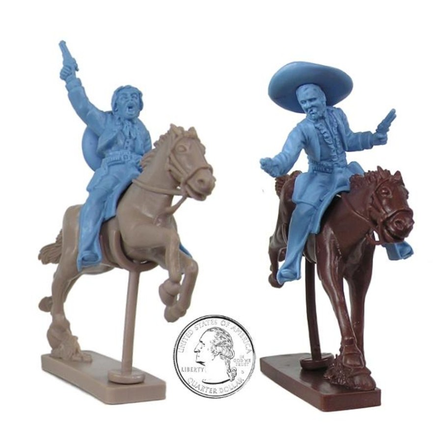 Era The Weston Toy Co. | Weston Mounted Mexican Banditos: 16 Blue 1:30 Plastic Soldier Figures