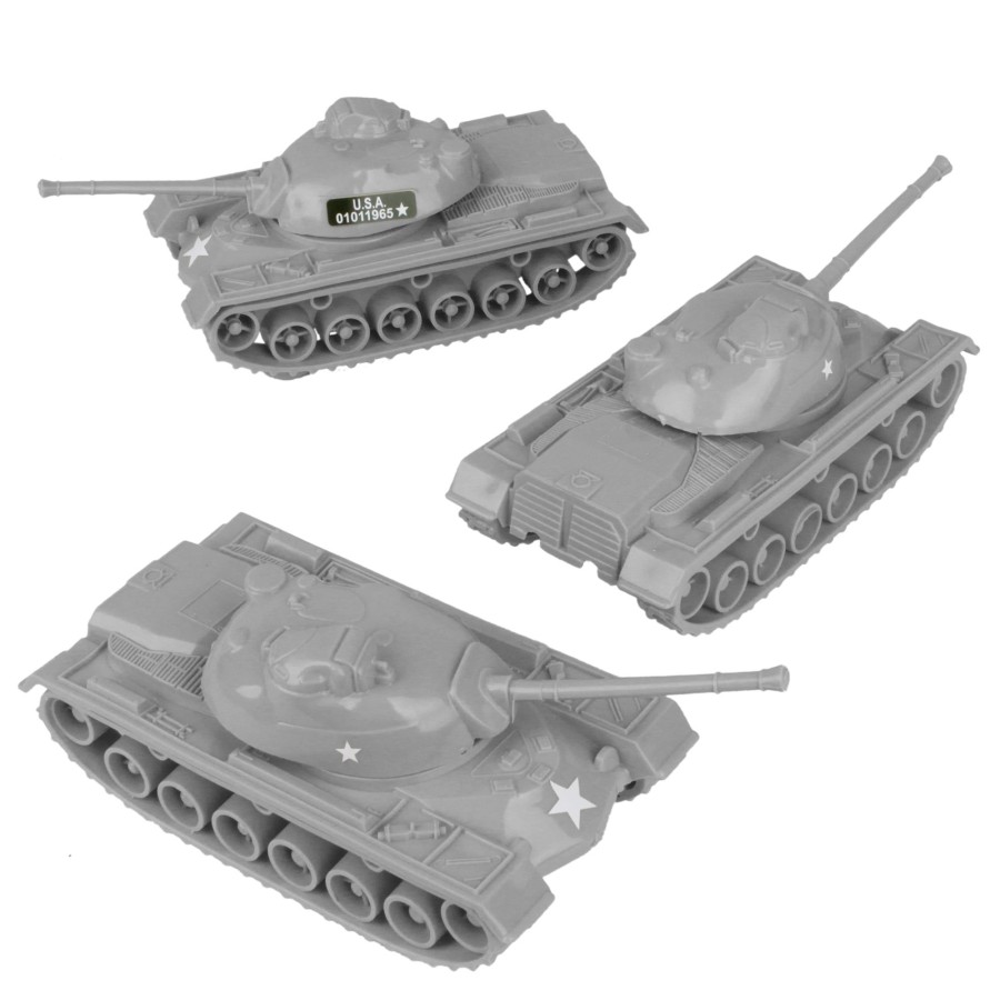 Era Tim Mee | Timmee Toy Tanks For Plastic Army Men-Gray Ww2 3Pc-Made In Usa