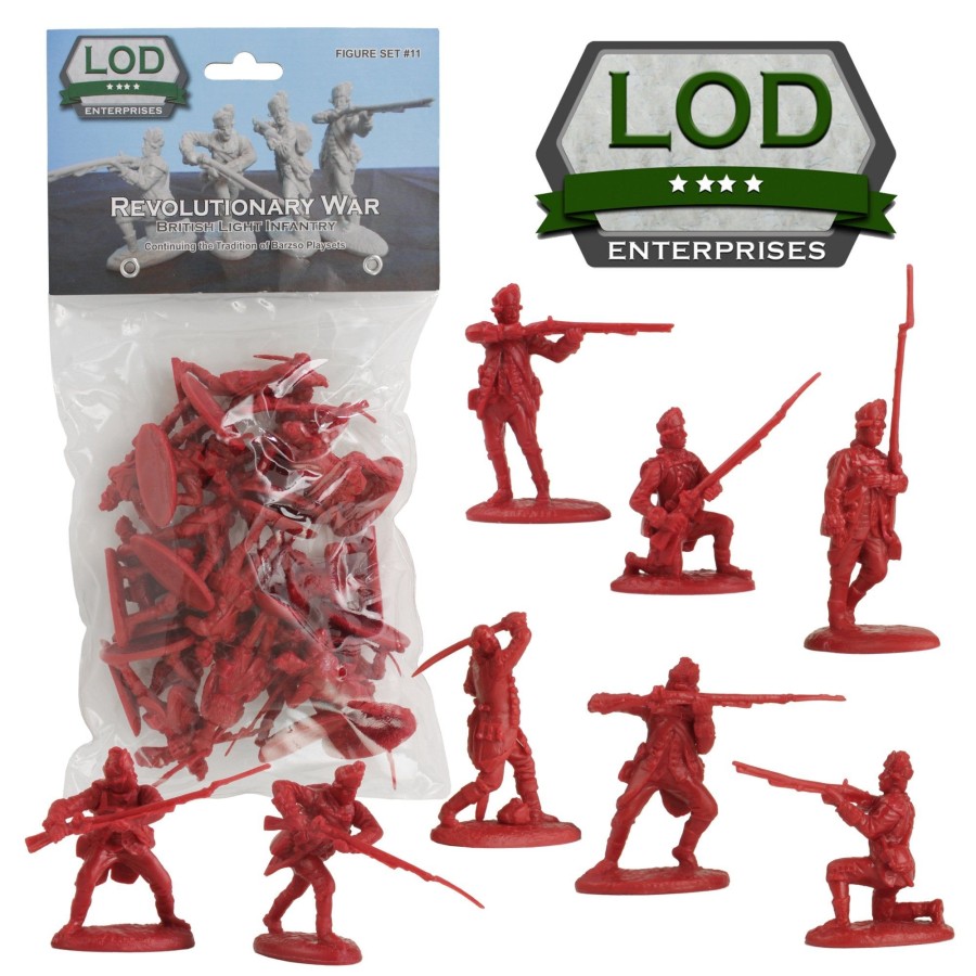 Era LOD | Lod Revolutionary War British Light Infantry-16 Red Soldier Figures 1:32 Scale