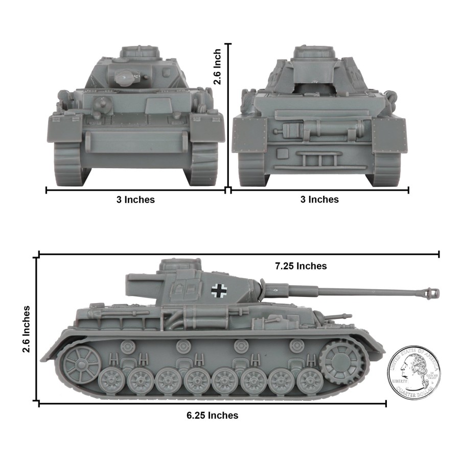 Era BMC Toys | Bmc Cts Ww2 German Panzer Iv Tank-Gray 1:38 Plastic Army Military Vehicle