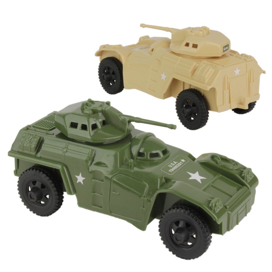 Era Tim Mee | Timmee Recon Patrol Armored Cars-Plastic Army Men Scout Vehicles Usa Made