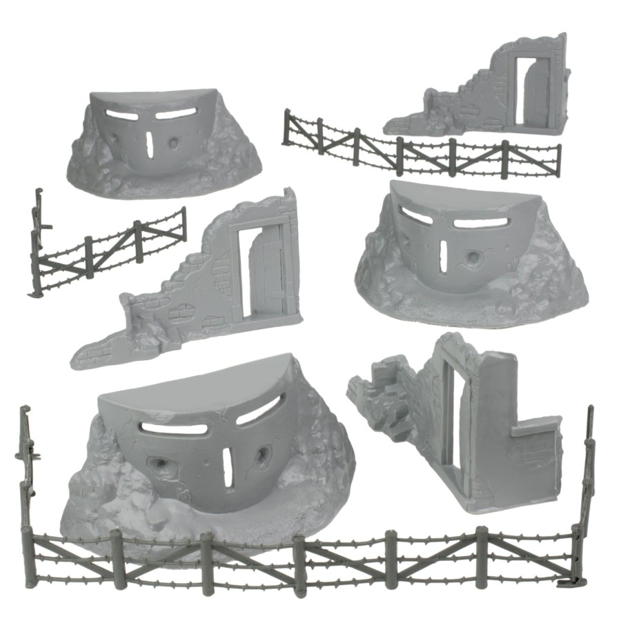 Era BMC Toys | Bmc Classic Marx Axis Ambush-14Pc Gray Plastic Army Men Playset Accessories