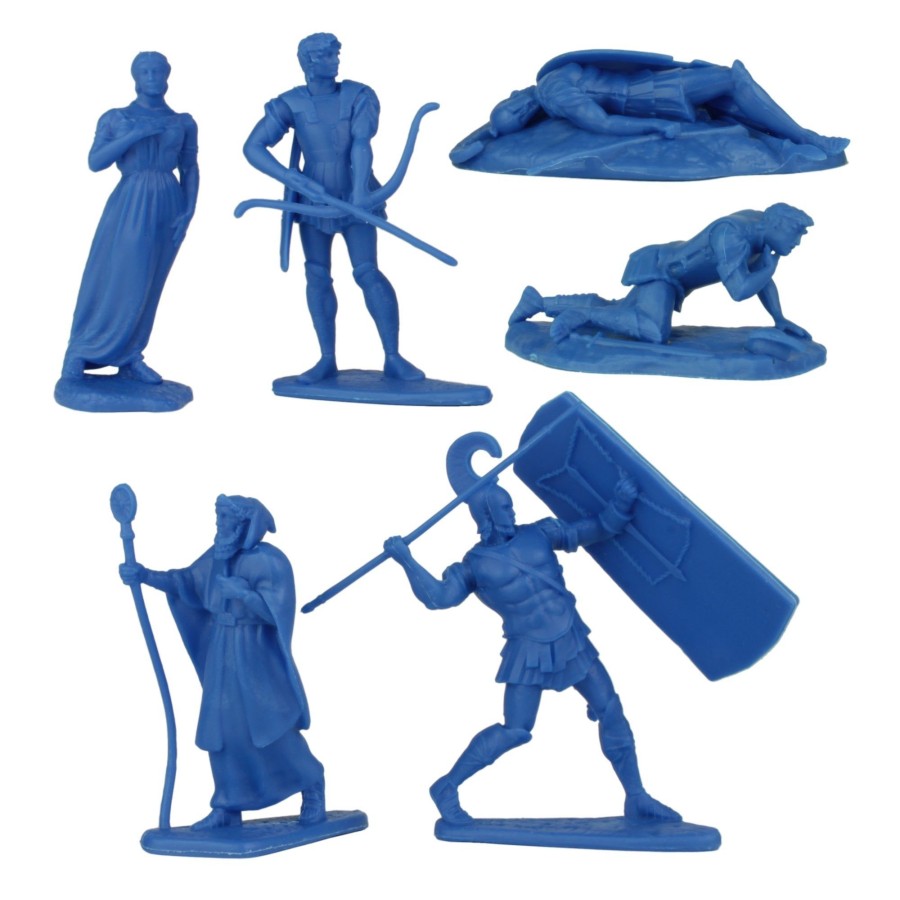 Era LOD | Lod Trojan War 12 Plastic Hero Figures-Helen Of Troy Paris Achilles Odysseus