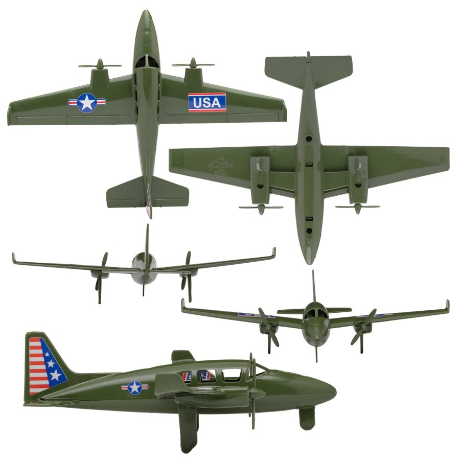 Era Tim Mee | Timmee Prop Plane And Fighter Jet-2Pc Olive Green Plastic Army Men Air Support