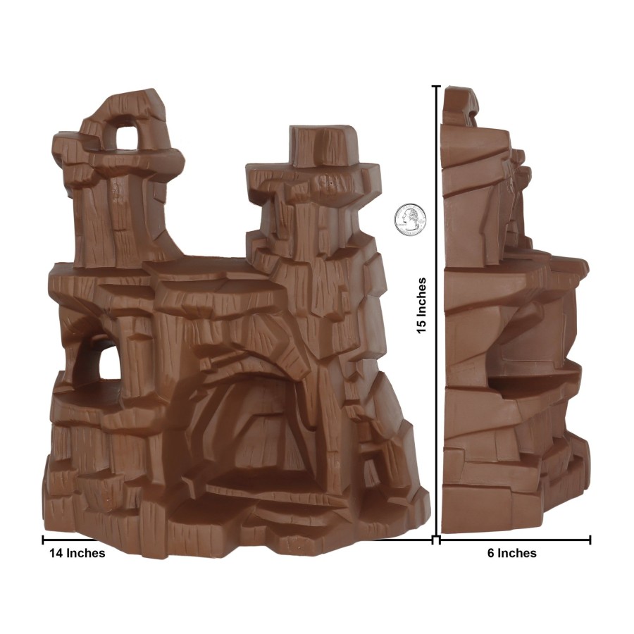 Plastic Army Tim Mee | Timmee Battle Mountain Scenery-Brown Figure Display & Play Terrain-Usa Made