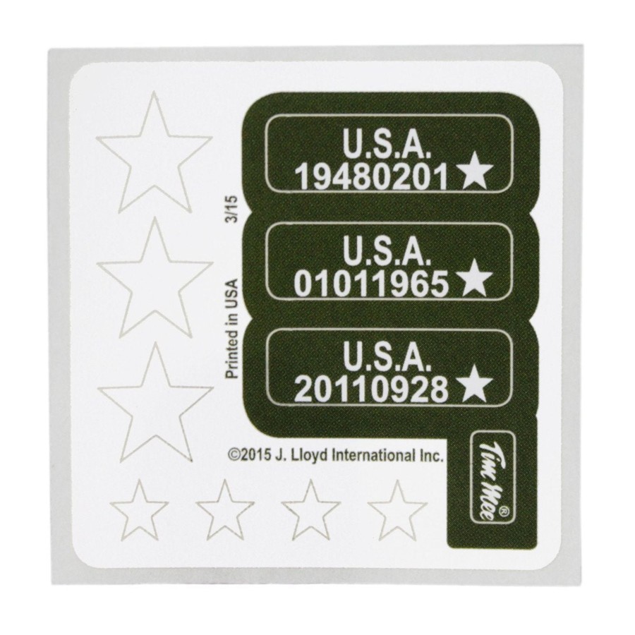 Plastic Army Tim Mee | Timmee Stars And Serials Sticker Sheets: 110 Stickers-Made In Usa