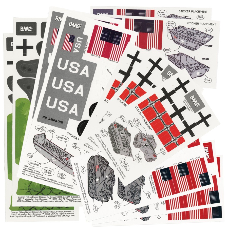 Era BMC Toys | Bmc Ww2 Sticker Sheets For 1:32 Tanks, Landing Craft & Bunkers-Ships Free