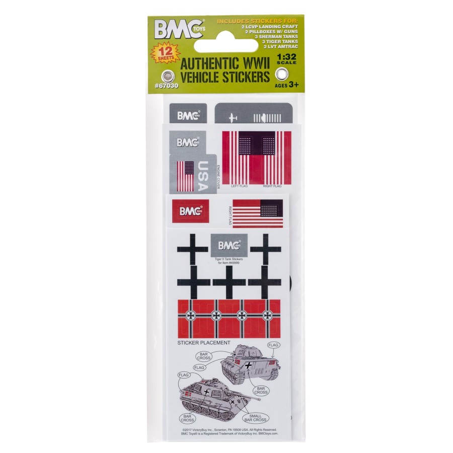 Era BMC Toys | Bmc Ww2 Sticker Sheets For 1:32 Tanks, Landing Craft & Bunkers-Ships Free