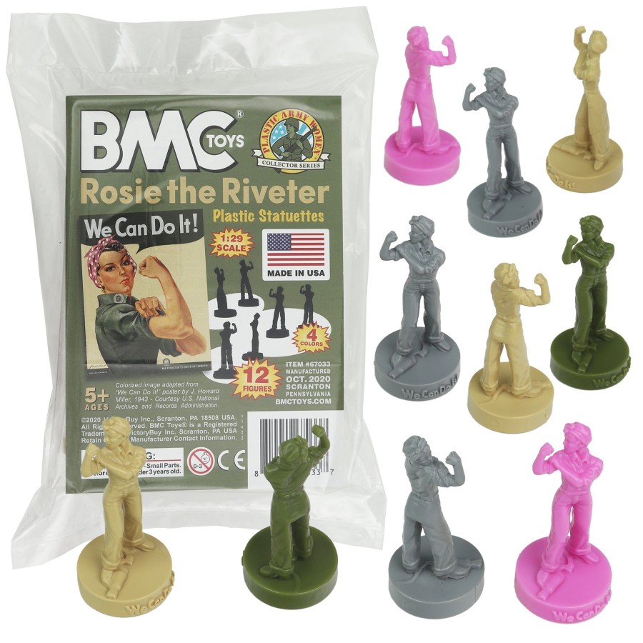 Era BMC Toys | Bmc Rosie The Riveter Plastic Figures-12Pc Army Toy Color Statues