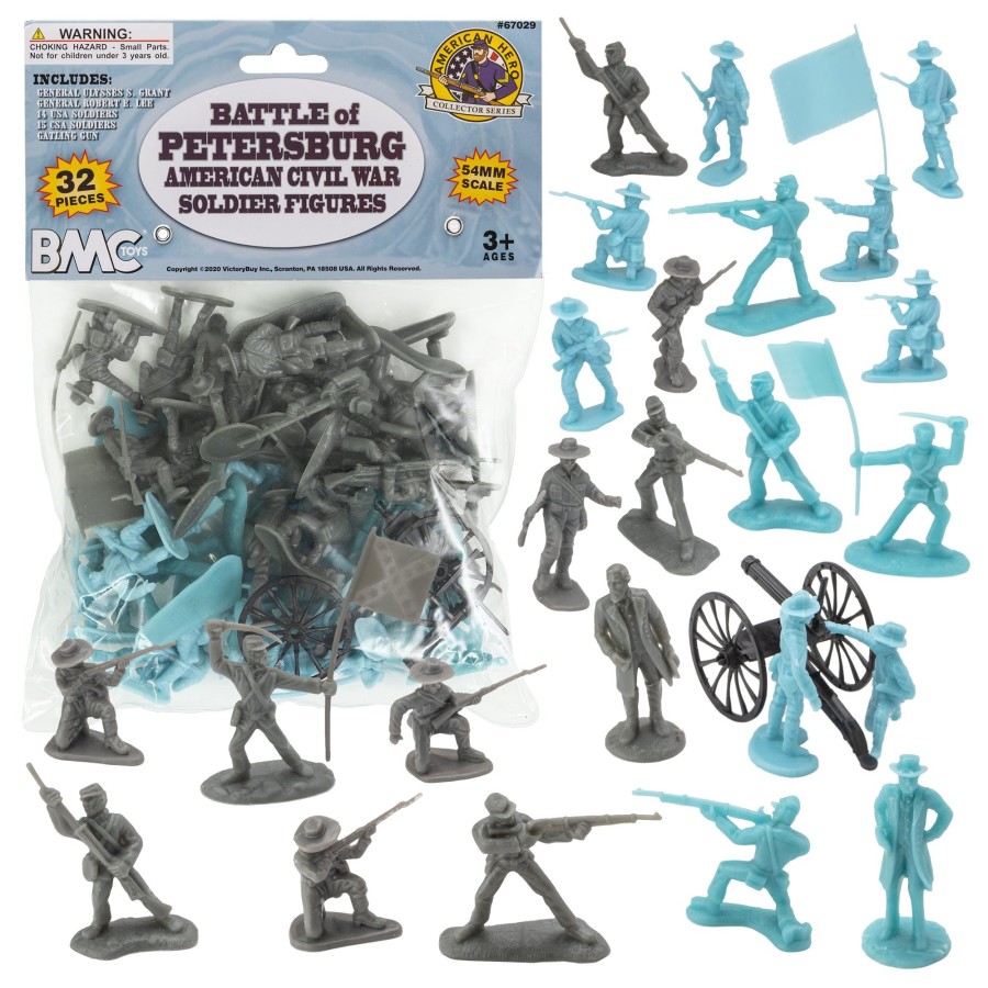 Era BMC Toys | Bmc Civil War Plastic Army Men-32Pc Battle Of Petersburg Soldier Figures