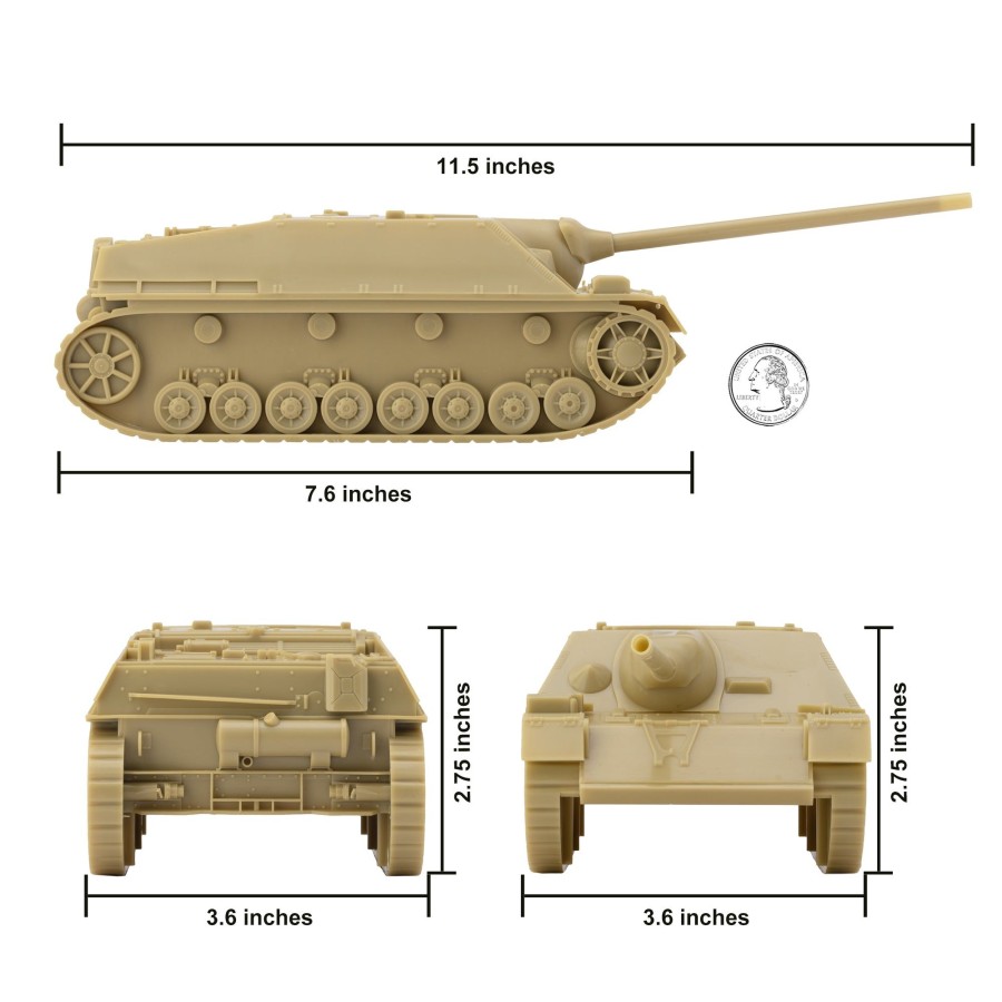 Era BMC Toys | Bmc Ww2 German Jagdpanzer Iv Tank Destroyer-Tan 1:32 Plastic Army Men Vehicle