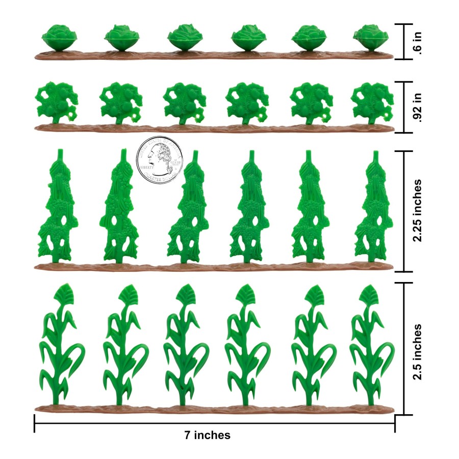 Era BMC Toys | Bmc Classic Marx Farm Crop Rows-12Pc Plastic Corn & Vegetable Field Playset Usa