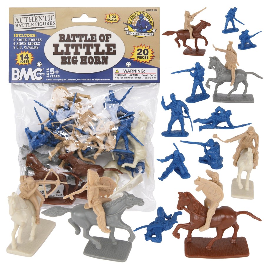 Era BMC Toys | Bmc Cts Battle Of Little Big Horn Plastic Army Men-20Pc Sioux & Cavalry Figure