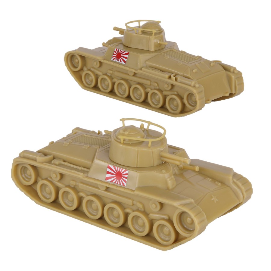 Era BMC Toys | Bmc Cts Ww2 Japan Chi-Ha Tanks-Tan 2Pc 1:38 Plastic Army Men Japanese Vehicles