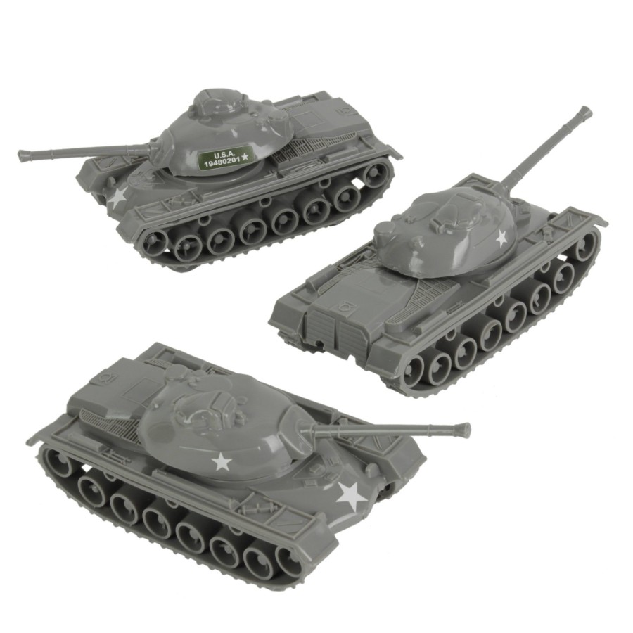 Era Tim Mee | Timmee Toy Tanks For Plastic Army Men: Dark Gray Ww2 3Pc-Made In Usa