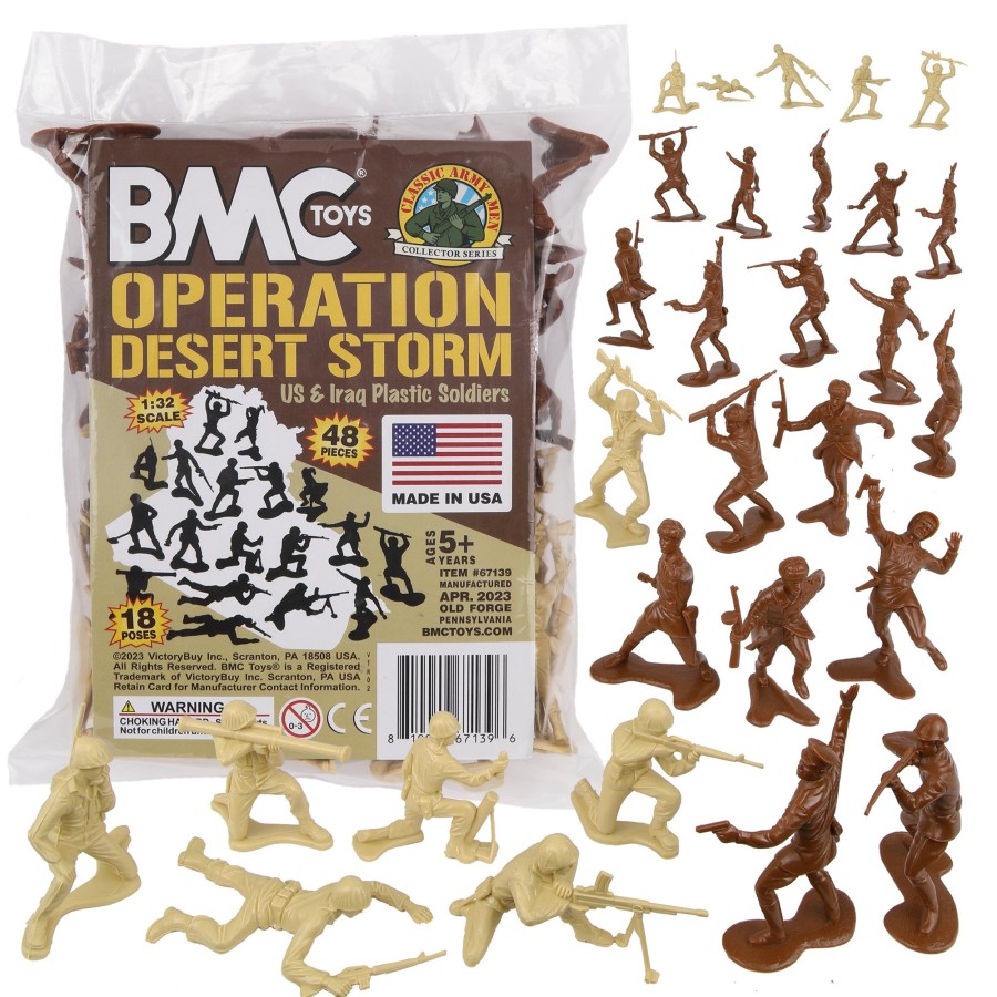 Era BMC Toys | Bmc Classic Desert Storm Plastic Army Men-48Pc Gulf War Soldier Figures Usa