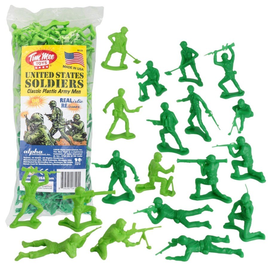 Era Tim Mee | Timmee Plastic Army Men: Green Vs Green 96Pc Soldier Figures Made In Usa