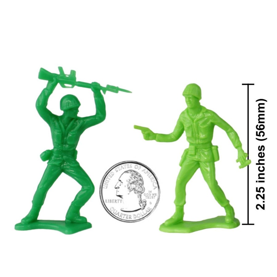 Era Tim Mee | Timmee Plastic Army Men: Green Vs Green 96Pc Soldier Figures Made In Usa