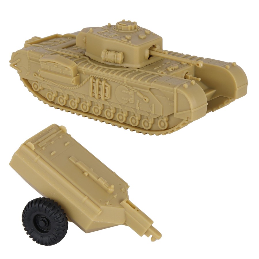 Era BMC Toys | Bmc Cts Ww2 British Churchill Crocodile Tank-Tan 1:38 Plastic Uk Army Vehicle