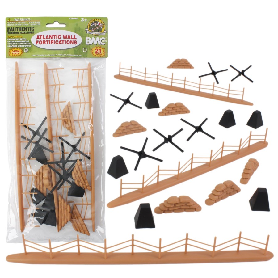 Era BMC Toys | Bmc Ww2 Atlantic Wall Fortifications-21Pc Plastic Army Men Accessories