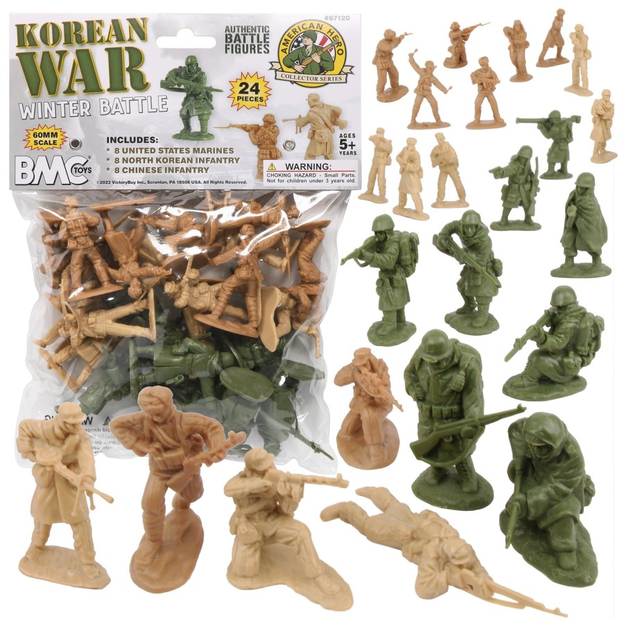 Era BMC Toys | Bmc Korean War Winter Battle-24 American, North Korean, China Soldier Figures