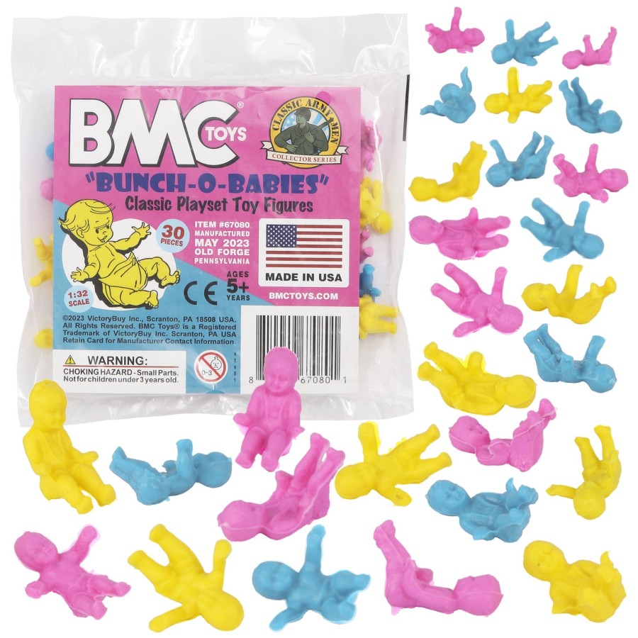 Era BMC Toys | Bmc Classic Bunch-O-Babies-Blue Pink Yellow 30Pc Baby Doll Figures-Us Made