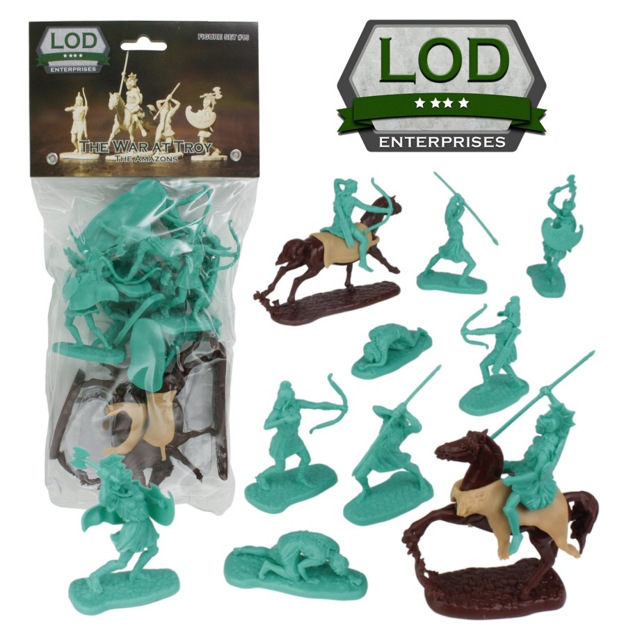 Era LOD | Lod Trojan War Plastic Amazon Warrior Figures-12Pc Ancient Female Toy Soldiers