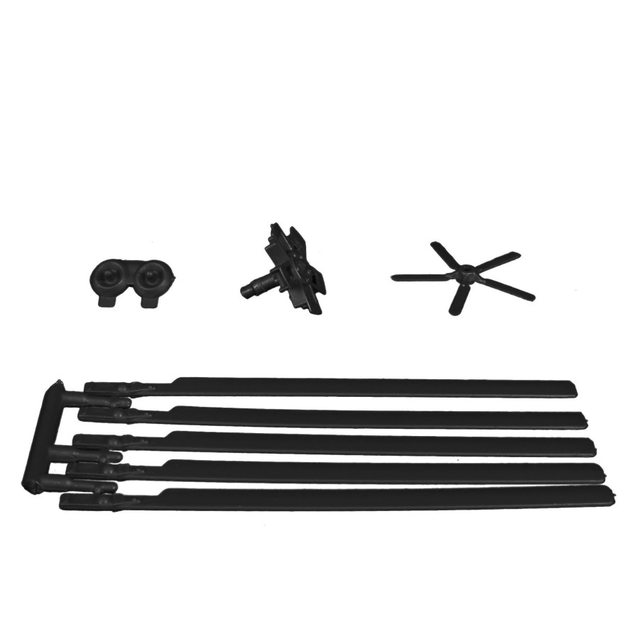 Era Tim Mee | Timmee Plastic Army Men Rescue Helicopter Black Replacement Parts Us Made