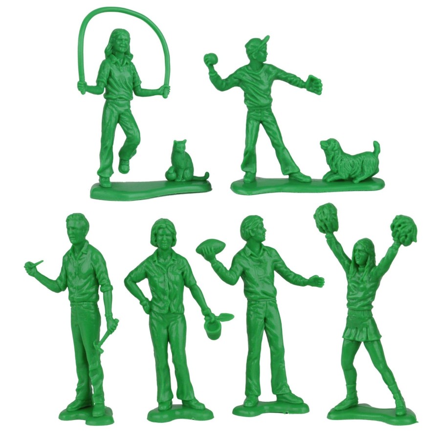 Era Tim Mee | Tim Mee People Play Figures: Green And Putty Color 24Pc Playset-Made In Usa