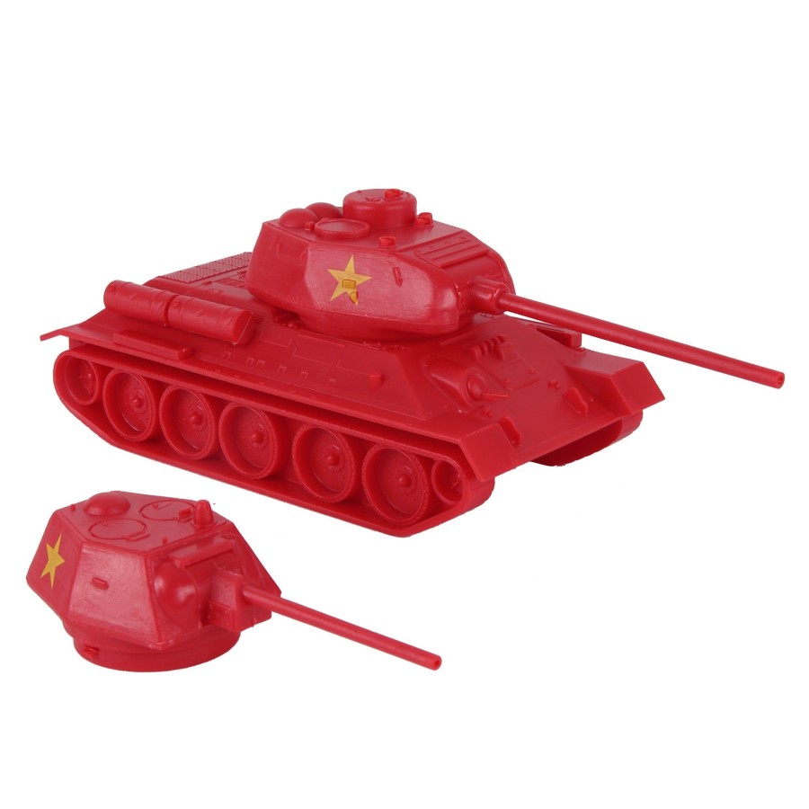 Era BMC Toys | Bmc Cts Ww2 Soviet T-34 Tank-Red 1:40 Russian T34 Plastic Army Men Vehicle