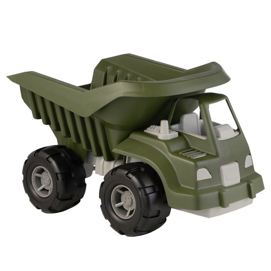 Product Line Tim Mee | Timmee Heavy Hauler Big Plastic Dump Truck Olive Green 15In-Made In Usa