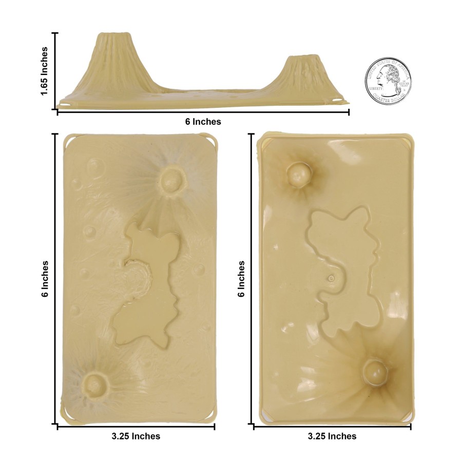 Era Tim Mee | Timmee Volcanic Terrain-3Pc Tan Plastic Playset Accessory Usa Made