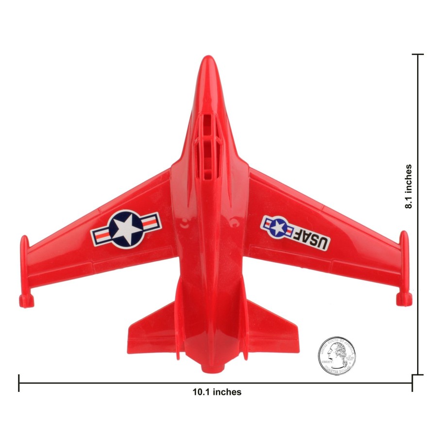 Era Tim Mee | Timmee Plastic Army Men Fighter Jet-Red 1:50 Scale Airplane-Made In Usa