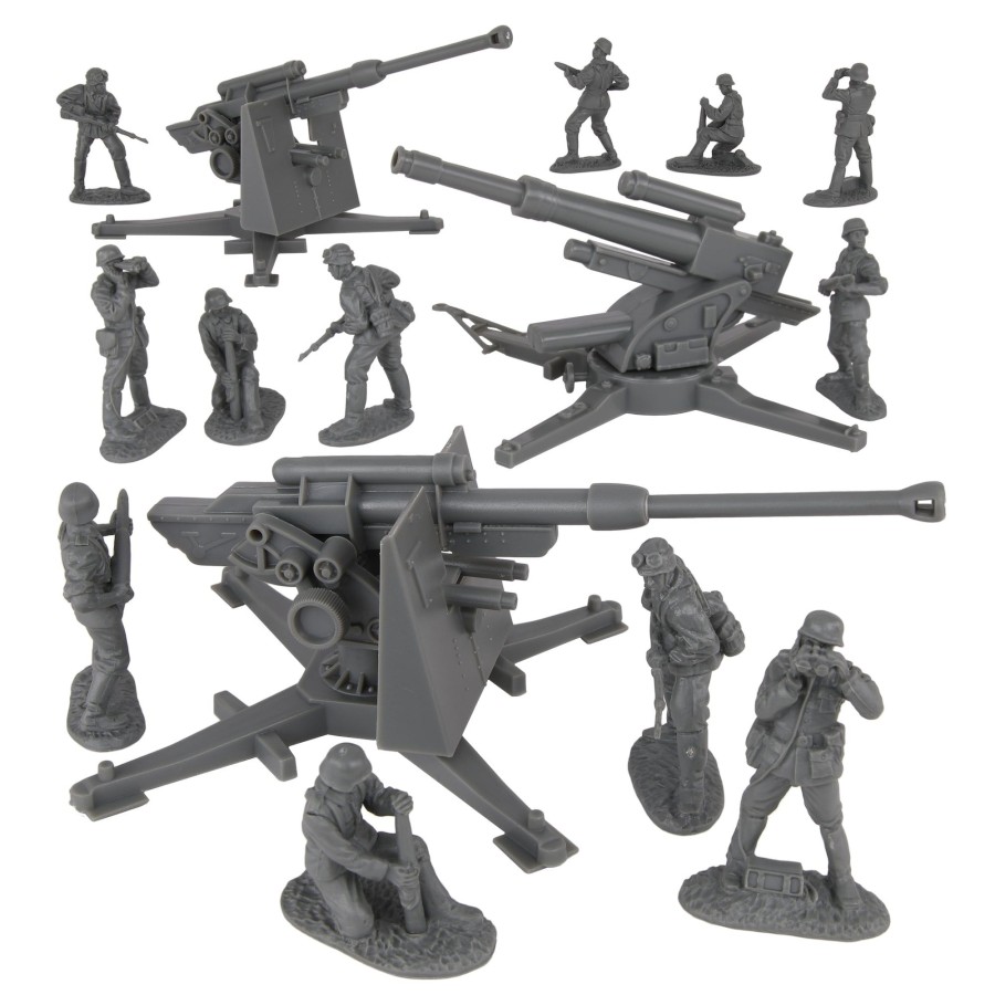 Era BMC Toys | Bmc Cts Ww2 German 88Mm Flak Artillery & Crews-15Pc Gray Army Men Accessories