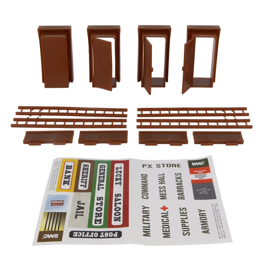 Era BMC Toys | Bmc Ww2 Bunker Doors-Brown Plastic Army Men Blockhouse Building Accessories