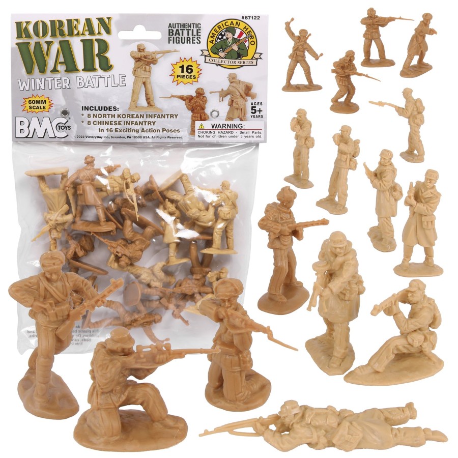 Era BMC Toys | Bmc Korean War Winter Battle-16Pc Tan North Korean & Chinese Soldier Figures