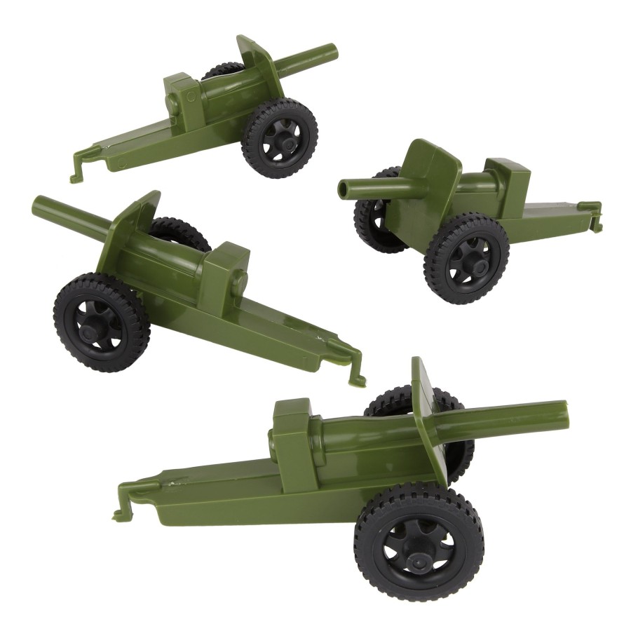 Era Tim Mee | Timmee M3 Artillery-Od Green 4Pc Plastic Army Men Cannon Playset-Made In Usa