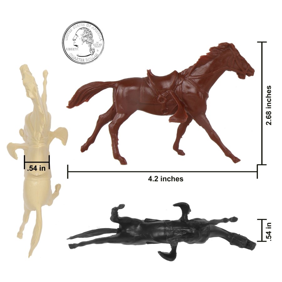 Era BMC Toys | Bmc Classic Western Cavalry Horses-12Pc Plastic Figure Playset Accessories