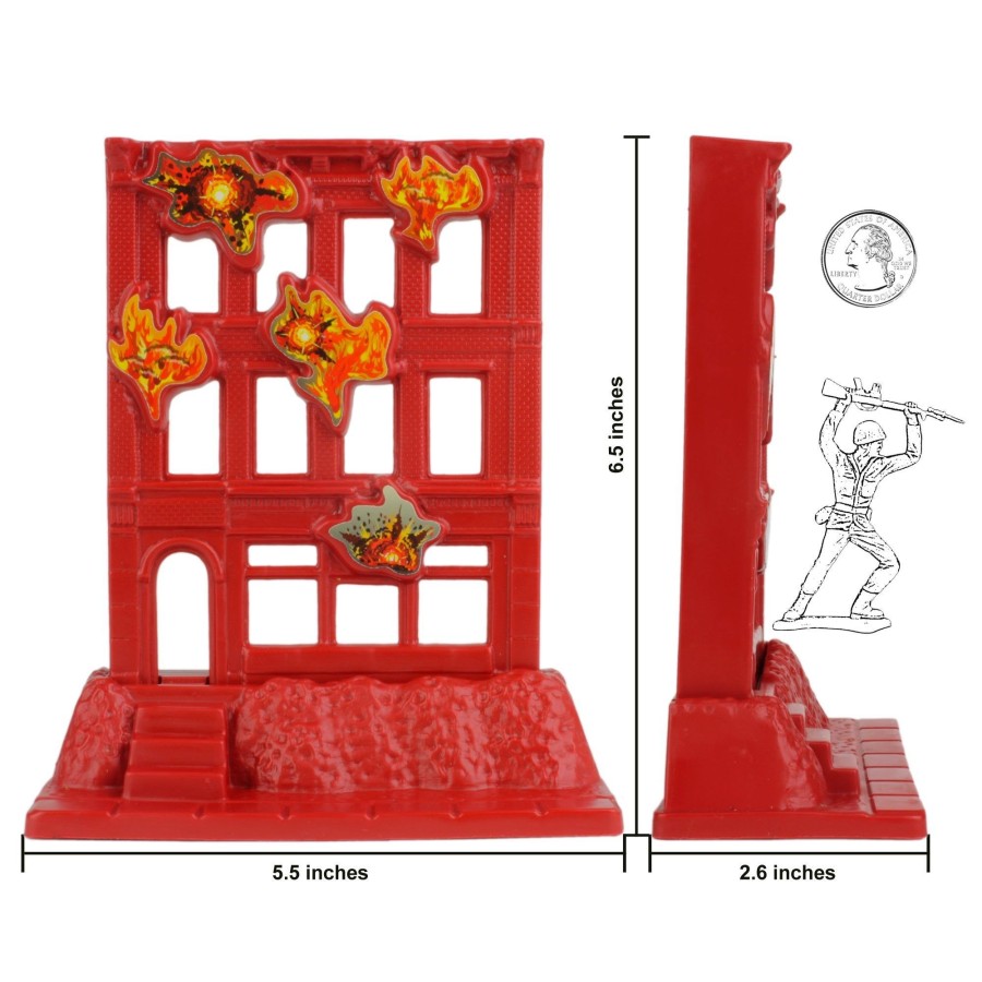 Era Tim Mee | Timmee Brick Building Under Attack-Plastic Army Men Playset Accessory Us Made