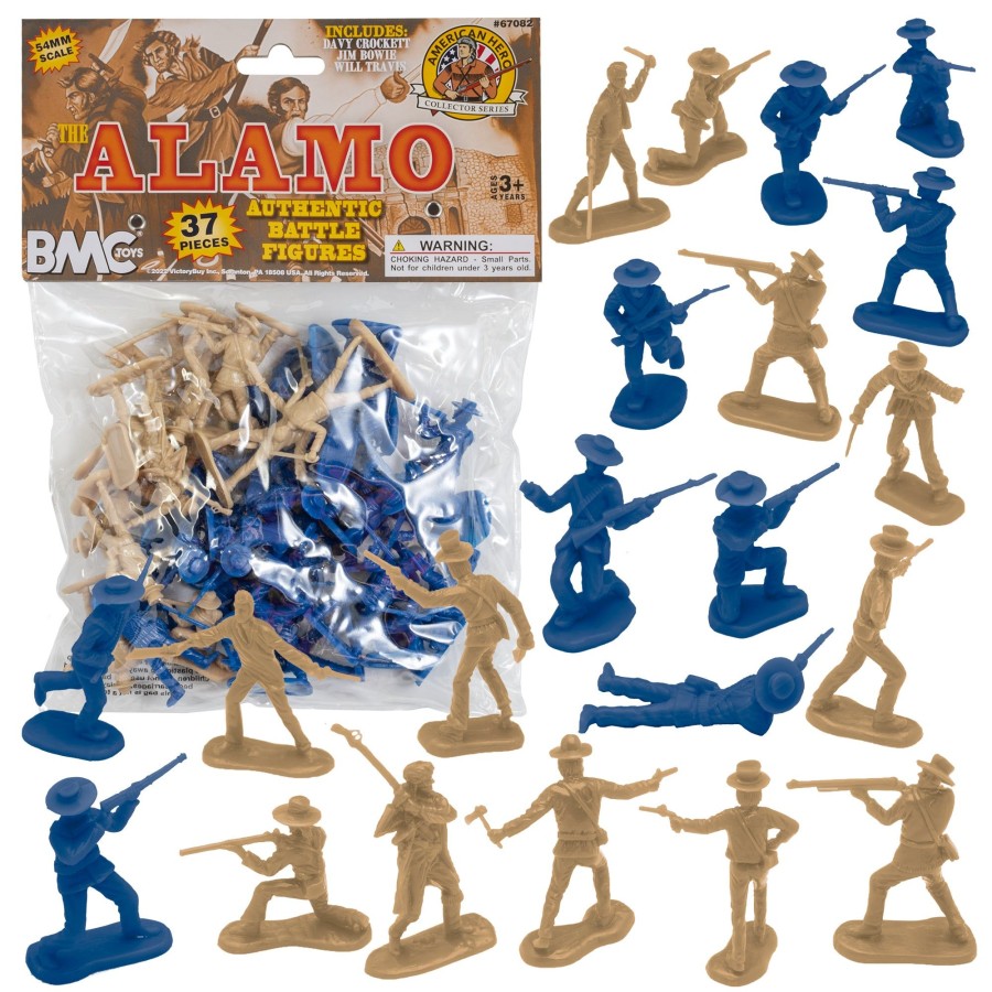 Era BMC Toys | Bmc The Alamo Plastic Army Men-Tan Texas Vs Blue Mexico 37Pc Soldier Figures