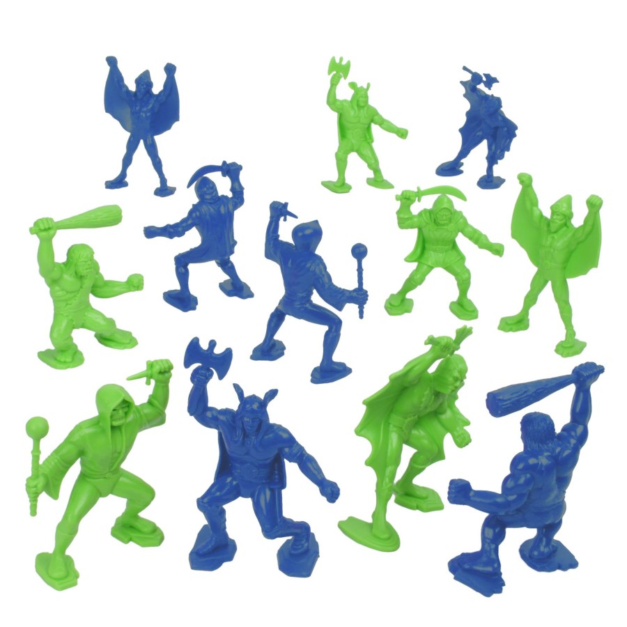 Era Tim Mee | Timmee Legendary Battle Fantasy Figures-3 Inch Blue Vs Lime Green 24Pc Set-Us Made