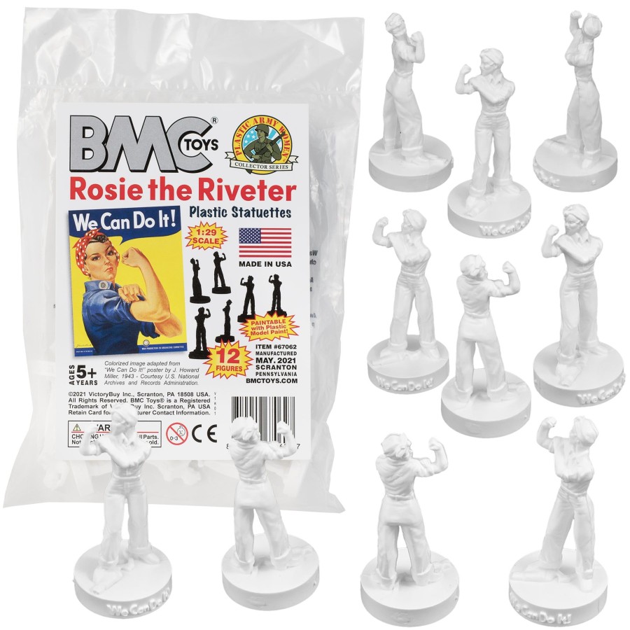 Era BMC Toys | Bmc Rosie The Riveter Plastic Figures-12Pc Paintable Model Figurine Statues