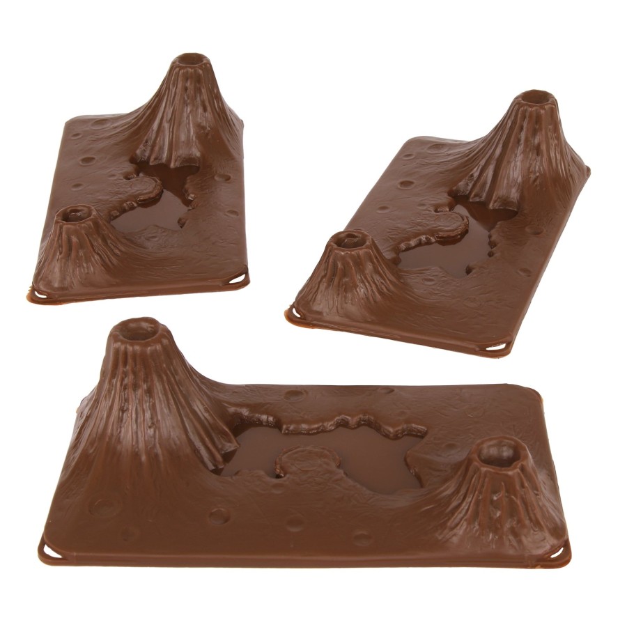 Era Tim Mee | Timmee Volcanic Terrain-3Pc Brown Plastic Playset Accessory Usa Made