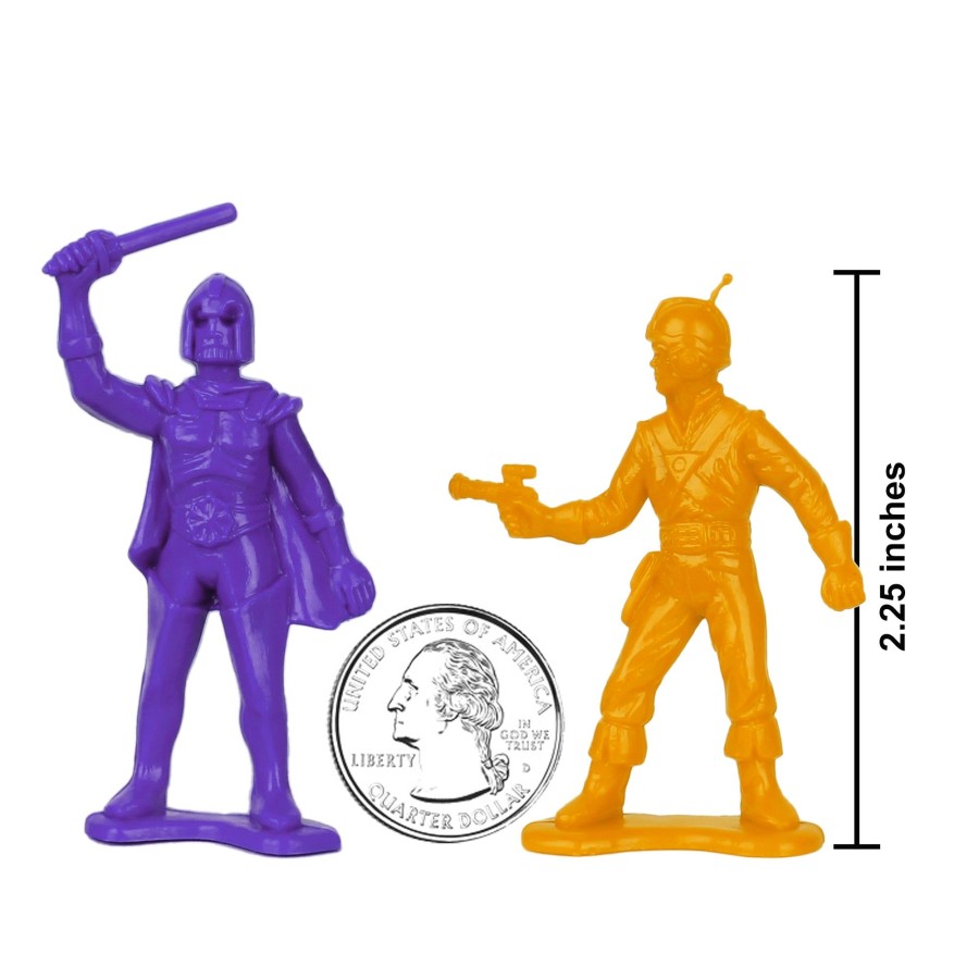 Era Tim Mee | Timmee Galaxy Laser Team Space Figures-Purple Vs Orange 50Pc Set-Made In Usa