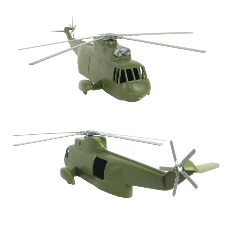 Era Tim Mee | Timmee Plastic Army Men Helicopter Playset-Olive Green 26Pc Made In Usa