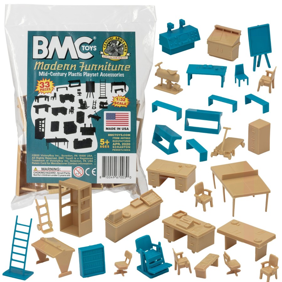 Era BMC Toys | Bmc Classic Marx Mid-Century Modern Furniture-32Pc Plastic Playset Accessories