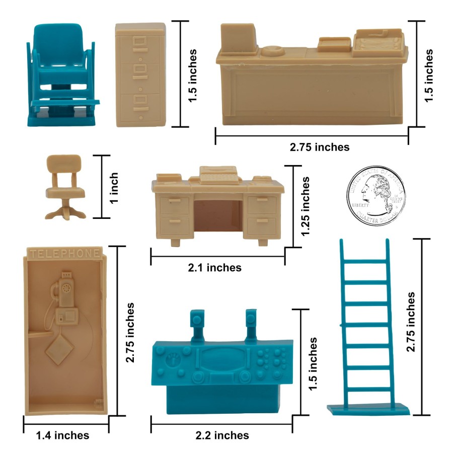 Era BMC Toys | Bmc Classic Marx Mid-Century Modern Furniture-32Pc Plastic Playset Accessories