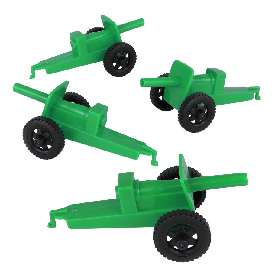 Era Tim Mee | Timmee M3 Artillery-Green 4Pc Plastic Army Men Cannon Playset-Made In Usa